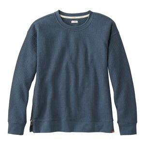 Ll Bean Women's Birchwood Brushed Waffle Sweatshirt, Crewneck Size XL Regular
